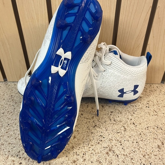 Under Armour Spotlight 4D Foam UA Mens Football Cleats Sz 12 White 3023963-103 - Picture 3 of 10